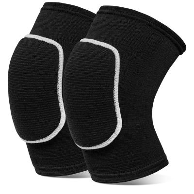 Volleyball Knee Pads knee brace for Women Kids GirlsSoft and Breathable Knee Pads for Volleyball, Dancing, Football, Yoga, Basketball, and Skating - Protective Knee Pads for Adults and Kids (Black White, Small)