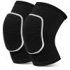 Volleyball Knee Pads knee brace for Women Kids GirlsSoft and Breathable Knee Pads for Volleyball, Dancing, Football, Yoga, Basketball, and Skating - Protective Knee Pads for Adults and Kids (Black White, Small) view 1