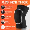 Volleyball Knee Pads knee brace for Women Kids GirlsSoft and Breathable Knee Pads for Volleyball, Dancing, Football, Yoga, Basketball, and Skating - Protective Knee Pads for Adults and Kids (Black White, Small) view 3