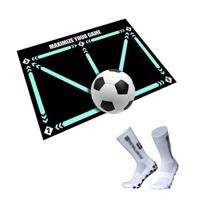 Football Footstep Training Mat, Soccer Training Mat, Non Slip Soccer Exercise Mat Footwork Mastery Mat, Football Doormat Corner Field Training mat,Training pace Ball Handler Equipment (Color : B)