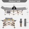 Candockway Camping Cots for Adults, Folding Camping Cot Bed for Sleeping, Portable Bed(Grey) Include Carry Bags, 550LBS Max Load 28" Wider Sleeping Cots for Home, Office Nap, Outdoor Travel Camp Beach view 3