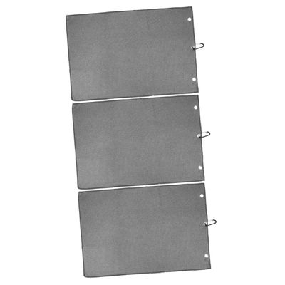 HANABASS 3pcs Microfiber Golf Towel with Hook Quick-Drying Wiper for Compact Sports Towel for Golfers for Outdoor Activities Grey Color