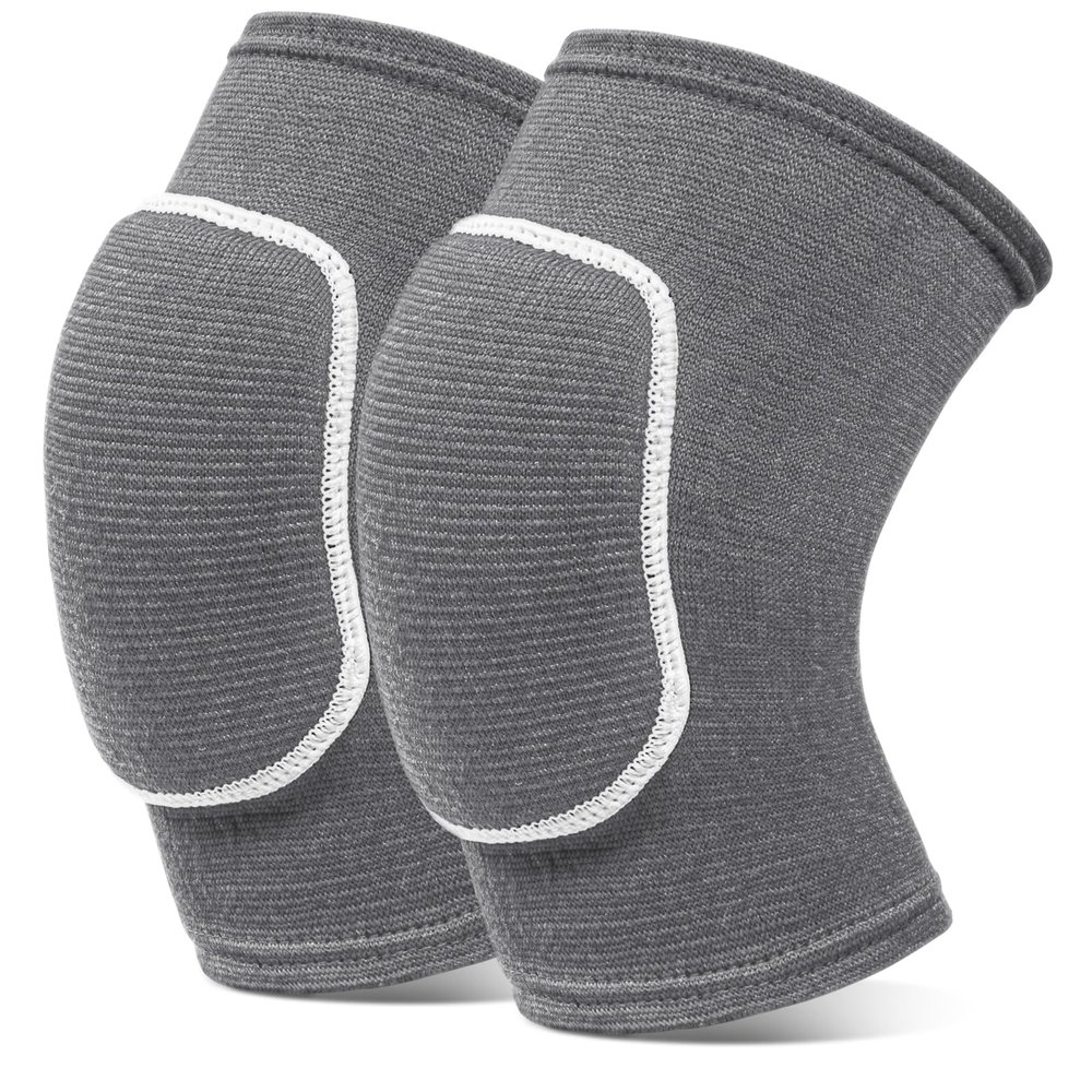 Volleyball Knee Pads knee brace for Women Kids GirlsSoft and Breathable Knee Pads for Volleyball, Dancing, Football, Yoga, Basketball, and Skating - Protective Knee Pads for Adults and Kids (Gray, Small)