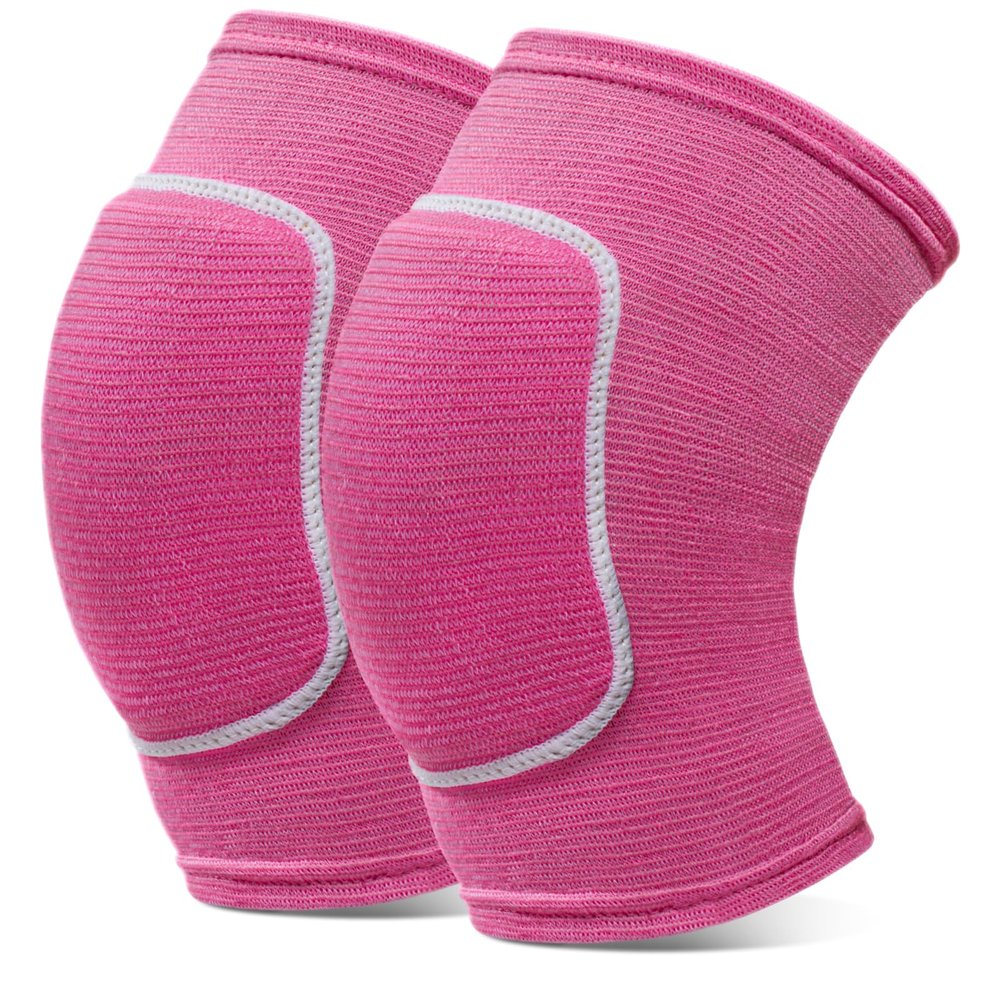 Volleyball Knee Pads knee brace for Women Kids GirlsSoft and Breathable Knee Pads for Volleyball, Dancing, Football, Yoga, Basketball, and Skating - Protective Knee Pads for Adults and Kids (Pink, Small)