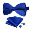 NineFit Basics Paisley Pre Tie Bow Tie For Men Solid Groom Accessories Bowknot Butterfly Handkerchief, Ldlh7024 view 1