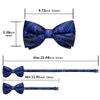 NineFit Basics Paisley Pre Tie Bow Tie For Men Solid Groom Accessories Bowknot Butterfly Handkerchief, Ldlh7024 view 3