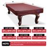 K-Musculo Pool Table Cover, Heavy Duty Leatherette Billiard Table Cover, Waterproof and Tearproof, 6.5/7/ 7.5/8/ 8.5/9 Feet Fitted Burgundy view 4