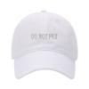 Baseball Cap Men Women Do Not Pet Embroidered Unisex Classic Adjustable Strapback Dad Hat (7 1/2,White) view 1