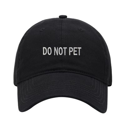 Baseball Cap Men Women Do Not Pet Embroidered Unisex Classic Adjustable Strapback Dad Hat (7 1/2,Black)