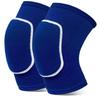 Volleyball Knee Pads knee brace for Women Kids GirlsSoft and Breathable Knee Pads for Volleyball, Dancing, Football, Yoga, Basketball, and Skating - Protective Knee Pads for Adults and Kids (Blue, Large) view 1