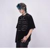 CEINOM Men's Hip Hop Short Sleeve T-Shirt Summer Oversized T-shirts Anime Dark Gothic Tee Shirt Goth Y2k Manga Top for Men (Black,Medium,Medium) view 3
