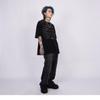 CEINOM Men's Hip Hop Short Sleeve T-Shirt Summer Oversized T-shirts Anime Dark Gothic Tee Shirt Goth Y2k Manga Top for Men (Black,Medium,Medium) view 4