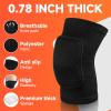 Volleyball Knee Pads knee brace for Women Kids GirlsSoft and Breathable Knee Pads for Volleyball, Dancing, Football, Yoga, Basketball, and Skating - Protective Knee Pads for Adults and Kids (Black, Large) view 3