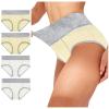 JiXiang Panties For Women Plus Size High Waist Solid Color Tummy Control Soft Stretch Underwear Full Coverage Ladies Panty view 2