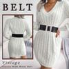 Tgirls Women's Rhinestone Elastic Belt Crystal Stretchy Wide Belt for Dresses Fashion Vintage Waist Belts (Small) view 3
