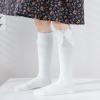 Angel Baby Knee High & Long Socks - Girls Bow Ruffled & Cotton Tube Stockings, Infant Dress Socks (White, 2 Pairs, 0-6 Months) view 4