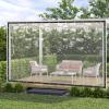 8 * 20FT Clear Waterproof Tarps Garden Rainproof Covering, PVC Vinyl Transparent Tarpaulin Commercial Heavy Duty Clear Insulation Curtain for Covering Porches Canopy Patios Agriculture Plant Camping view 1