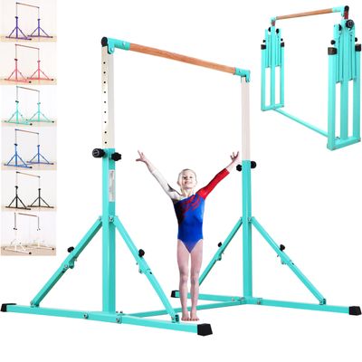 Marfual 5 Ft Fold Gymnastic Bar Kip Bar with Mat with Professional 4 Ft Width for Kids and Girl and Teenage Home and Club Use