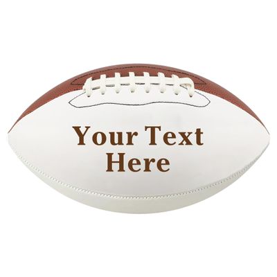 EDSG Personalized Custom Football Full 12 Inch Junior Football Engraved Footballs Gifts for Kids Coach Dad Footballs Fan Groomsmen Birthday Graduation Gifts for Son Grandson (Design 3)