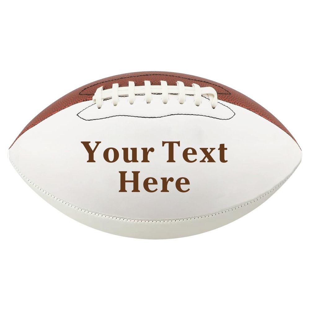 EDSG Personalized Custom Football Full 12 Inch Junior Football Engraved Footballs Gifts for Kids Coach Dad Footballs Fan Groomsmen Birthday Graduation Gifts for Son Grandson (Design 3)