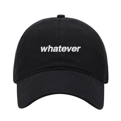 Baseball Cap Men Women Whatever Embroidered Unisex Classic Adjustable Strapback Dad Hat (7 1/2,Black)
