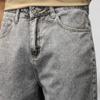 Men's Fashion Ripped Denim Shorts Distressed Slim Fit Summer Hot Short Pants Outdoor Washed Cargo Short Jeans (Grey2,31) view 2