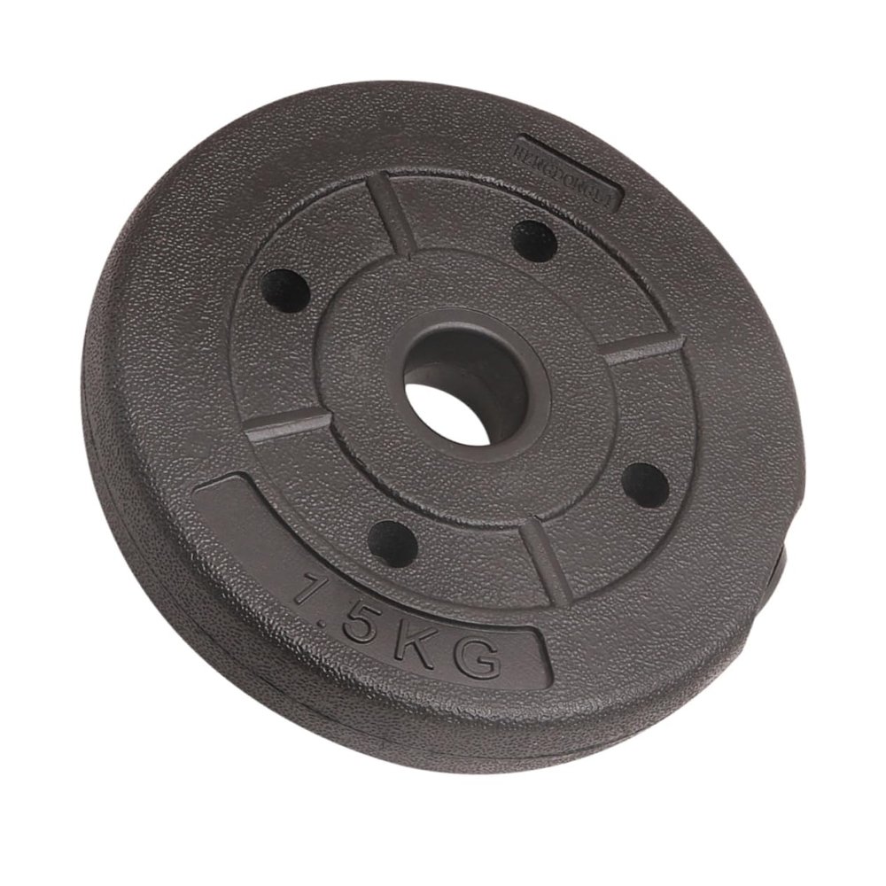 Kisangel 2pcs Plastic Coated Dumbbell Plates for Muscle Training Sturdy Each for Home Workouts and Fitness Clubs Design Hole Diameter