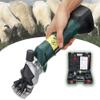 Sheep Shearing Machine High-Performance Professional Cordless Electric Clipper Sheep Shears 200W & 4000 Mah Battery Wool Shears Scissors Wool Fiber Buffer Battery Free Case (C) view 1