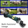 Sheep Shearing Machine High-Performance Professional Cordless Electric Clipper Sheep Shears 200W & 4000 Mah Battery Wool Shears Scissors Wool Fiber Buffer Battery Free Case (C) view 4