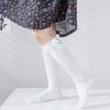 Angel Baby Knee High & Long Socks - Girls Bow Ruffled Knee Socks, Cotton Tube Stockings & Dress Socks, 2-4 Years (White, 2 Pairs) view 3