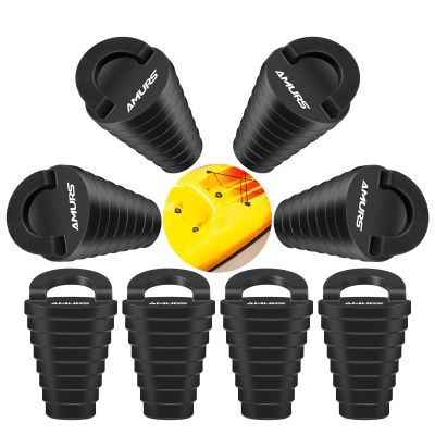 Small Kayak Scupper Plugs Kits Scupper Plugs Drain Holes Stopper with Silicone Handle Universal Kayak Plugs for sit on top Scupper Plugs for Kayak Canoe Boat (8Pcs)