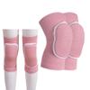 YYaaloa Knee Pads Sponge Knee Brace Breathable Flexible Elastic Knee Support for Volleyball, Dancing, Football, Yoga, Basketball, and Skating (Dark Pink 1Pair, Medium) view 1