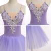 Ballerina Costume Women, Swan Lake Ballet Costumes Adult Ballet Leotard Tutu Dress Mesh Tulle Puffy Skirt Long Dance Dresses Ballerina Dancewear Professional Competition Stage Performance Purple M view 4