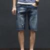 JEsilunmaMY Men's Summer Stretchy Straight Denim Shorts Fashion Casual Ripped Short Jeans Distressed Hip Hop Biker Jean Short (Blue,29) view 2