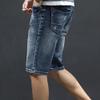 JEsilunmaMY Men's Summer Stretchy Straight Denim Shorts Fashion Casual Ripped Short Jeans Distressed Hip Hop Biker Jean Short (Blue,29) view 4