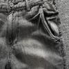 Men's Summer Cargo Jean Shorts Distressed Wash Straight Denim Shorts Mid Waist Lightweight Cotton Short Jeans (Black Grey,38) view 2