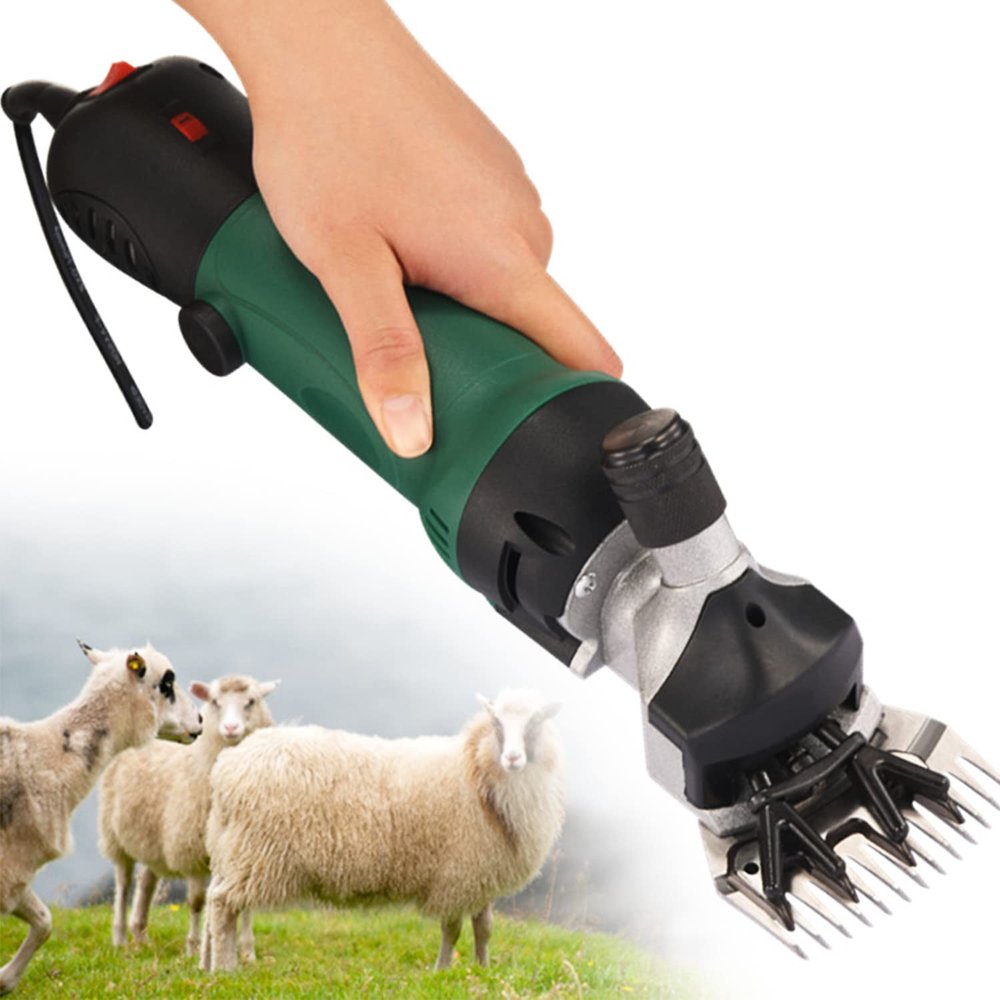 Electric Sheep Shears Shearing Machine Adjustable Speed Wool Clipper Animal Grooming Clipping Machine Heavy Duty Farm Livestock Haircut,DarkGreen (DarkGreen)