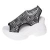 DDWRGD Summer Women Sandals, Wedge Open Toe Platform Sandals Casual Mesh Thick Soled Comfortable Sport Sandals (Grey,6) view 1