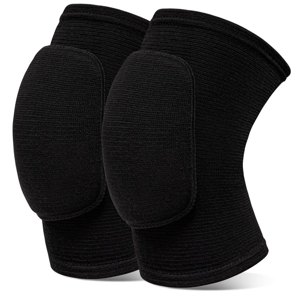 Volleyball Knee Pads knee brace for Women Kids GirlsSoft and Breathable Knee Pads for Volleyball, Dancing, Football, Yoga, Basketball, and Skating - Protective Knee Pads for Adults and Kids (Black, Medium)
