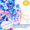 TENVDA Bathing Suits for Girls 9-10 Years Old Blue Tie Dye Swimsuit Quick Dry Two Piece Long Sleeve Rash Guard Swimwear view 4