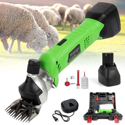 Generic Sheep Shears Electric Clipper Cordless, Portable Goat Clippers 6500mah Rechargeable, for Shaving Fur Wool in Alpacas, Llamas and Other Farm Livestock Pet,Green (Green)