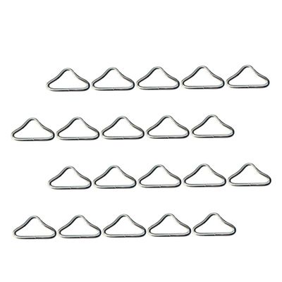 HANABASS 22pcs Metal Triangle Rings for Trampoline Replacement V-Shaped Buckles for Outdoor Use High Strength and Sturdy Design for Trampoline Repairs and DIY Projects