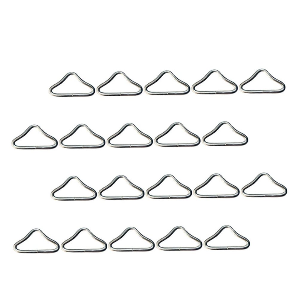 HANABASS 22pcs Metal Triangle Rings for Trampoline Replacement V-Shaped Buckles for Outdoor Use High Strength and Sturdy Design for Trampoline Repairs and DIY Projects