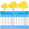 PATIKIL L Waterproof Silicone Shoe Covers, 2 Pairs Reusable Non-Slip Overshoes Rain Shoes Cover Protectors Galoshes for Outdoor Rain Snow, Yellow view 4