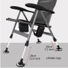 ROMLN Fishing Chair Recliner Folding Fishing Chair with Adjustable Pillow Backrest Legs Camping Beach Fly Fishing Stool Sleeping Bed Outdoor Fishing Chair view 3