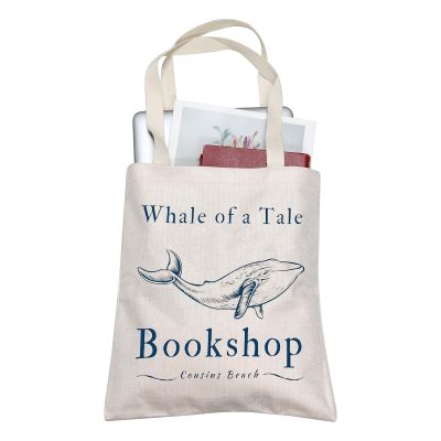BLUPARK Whale Tote Bag TSITP TVs Show Inspired Gift TV Shows Merch Drama TV Show Gift Summer Cousins Beach Gifts TSITP Fan Gifts (Whale Bookshop Tote)