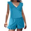 Women Swim Romper with Built in Bra and Pockets, One Piece Full Coverage Bathing Suits Boyleg Jumpsuit Swimsuit Halter Swimsuits for Women view 1