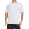 Guooolex Rash Guard for Men UV Swim Shirt Short Sleeve SPF Loose Fit Water Shirt for Swimming Quick Dry Sun Protection Running Fishing White Tshirts S Size view 1