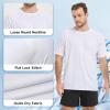 Guooolex Rash Guard for Men UV Swim Shirt Short Sleeve SPF Loose Fit Water Shirt for Swimming Quick Dry Sun Protection Running Fishing White Tshirts S Size view 4