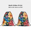 Nerxy Colorful Flowers Gymnastics Grip Bag - Cute Grips Bags Wildflower Gym Bag for Gymnasts Topical Floral Drawstring Bags Plant Athlete Gym Pouch Bags view 3